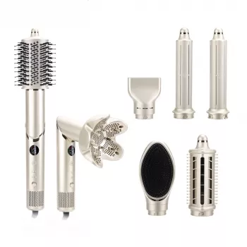 StayBeauty by Extralink M-17959L salokāms 8-in-1 karstā gaisa matu veidotājs ar jonizāciju, 1400W, 8 uzgaļi, veidošanas komplekts