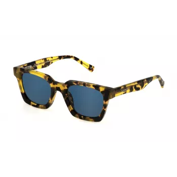 STING SST476-490781 Unisex Taisnstūra saulesbrilles – Pelēkas lēcas, Acetāta rāmis