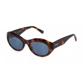 STING Women's Cat Eye Sauļošanās Brilles SST479-5209JC 52/18/140 mm Melnas/Pelēkas