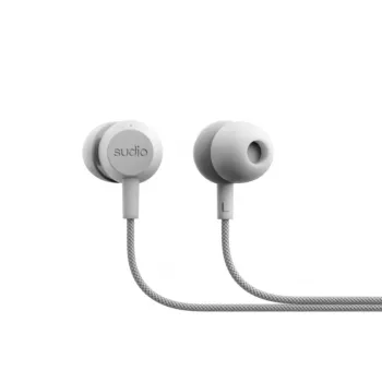 Sudio V3 bezvadu austiņas ar USB-C uzlādes maciņu, diviem mikrofoniem, skārienjutīgu vadību, IPX4 ūdensizturību, Grey White