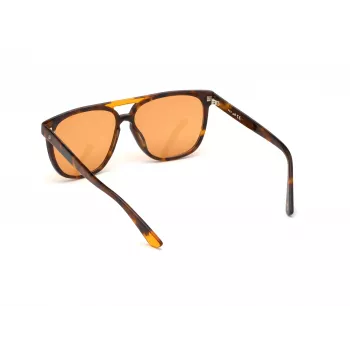 Sunglasses WEB EYEWEAR Unisex WE0263-5956J Square Havana Acetate Frame Green Polycarbonate Lens 59/13/145 mm UV400