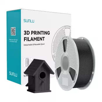 SUNLU ASA Filament 1.75mm Black – 1kg Spole 3D drukāšanai