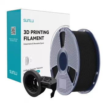SUNLU PETG High-Speed Matte Filaments (Melns, 1,75 mm, 1 kg)