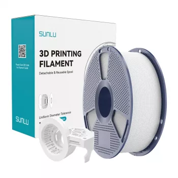 Sunlu PETG ātrdarbīgs matēts pavediens balts 1.75mm 1kg