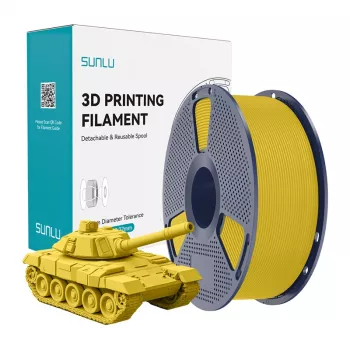 SUNLU PLA+ High-Speed 3D printera pavediens, dzeltens, 1.75mm, 1kg
