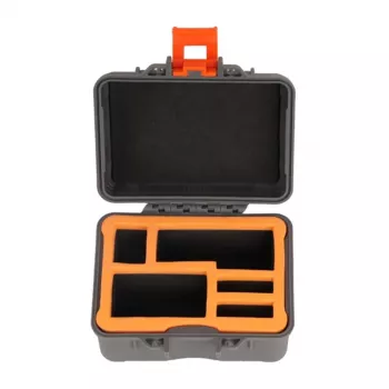 Sunnylife AQX-28 Mini Hard Case priekš DJI Osmo Action 3/4/6 – Melns EVA un PU āda