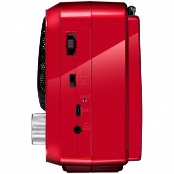 SVEN SRP-150 Portatīvais skaļrunis, sarkans (3W, Bluetooth, FM/AM/SW, USB, microSD, lukturis, akumulators)