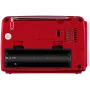 SVEN SRP-150 Portatīvais skaļrunis, sarkans (3W, Bluetooth, FM/AM/SW, USB, microSD, lukturis, akumulators)