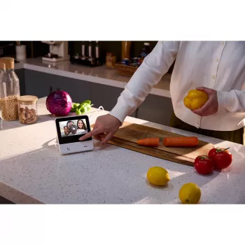 Switchbot SWB VDB-M-SW - WiFi Video Doorbell ar 4,3 inch krāsu displeju (Balts/Sudrabs)