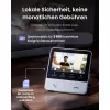 Switchbot SWB VDB-M-SW - WiFi Video Doorbell ar 4,3 inch krāsu displeju (Balts/Sudrabs)