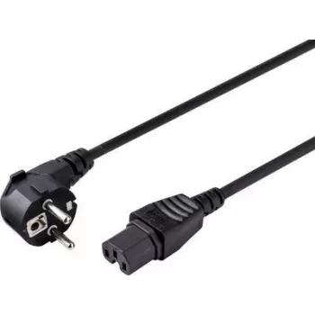 Sygonix SY-5043444 Barošanas kabelis siltumiekārtām Schuko uz IEC C15 2 m melns