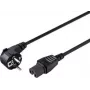 Sygonix SY-5043444 Barošanas kabelis siltumiekārtām Schuko uz IEC C15 2 m melns