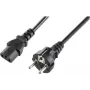 Sygonix SY-5243880 Spirālveida strāvas kabelis CEE 7/7 uz IEC C13 2,5m melns