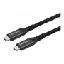 Synergy 21 USB 4.0 kabelis USB-C uz USB-C 1.5m melns pīts tekstils 40Gbps 240W