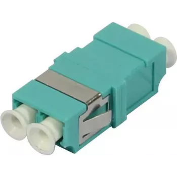 SYNERGY21 LC Duplex daudzmodu optiskās šķiedras adapteris, 50/125µm, aqua, bez atloka S215481