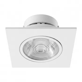SYNERGY21 LED Iegremdējamais Griestu Prožektors Helios Balts - Kvadrāts + Pagriežams - Silts Balts