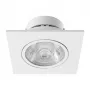 SYNERGY21 LED Iegremdējamais Griestu Prožektors Helios Balts - Kvadrāts + Pagriežams - Silts Balts