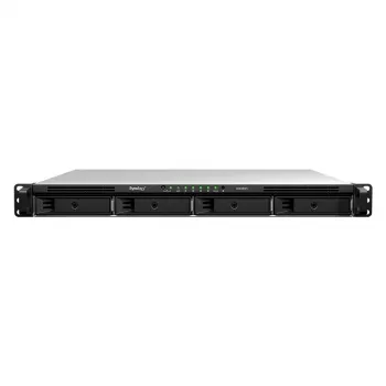 Synology RackStation RS826RP+ 4 disku 1U statņa NAS, AMD Ryzen V1500B, 4GB DDR4 ECC, 4x 1GbE, dublēts barošanas bloks