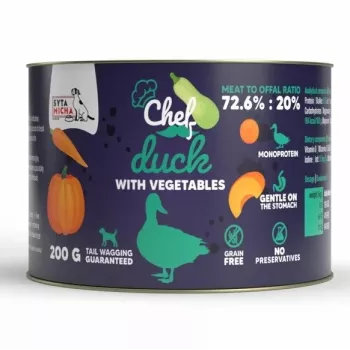 SYTA MICHA Chef Duck with Vegetables Mono Wet Dog Food 200g