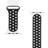 Tactical Apple Watch 42/44/45mm dubultā silikona siksniņa balta/melna