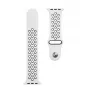 Tactical Apple Watch 42/44/45mm dubultā silikona siksniņa balta/melna