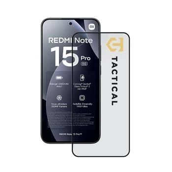 Tactical Glass Shield 5D rūdīta stikla aizsargplēve Xiaomi Redmi Note 15 Pro+ melna