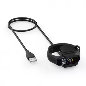 Tactical Xiaomi Mi Band 4 USB lādēšanas kabelis ar klipsi Melns