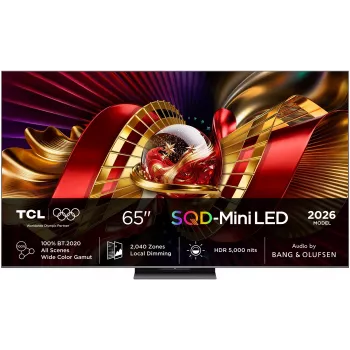 TCL 65C8L 65 collu 4K Ultra HD Mini LED QLED viedtelevizors ar Google TV, Dolby Vision IQ, 144Hz VRR, Onkyo 2.1 audio
