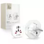 Tech-Protect Universal WL-09 universālais ceļojumu adapteris no EU balts