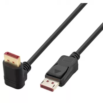 Techly DisplayPort 1.4 kabelis M/M 4K@120Hz 2m melns ar vienu leņķa savienotāju ICOC-DSP-A14-020NT9