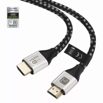 Techly ICOC-HDMI21-8-020T HDMI 2.1 kabelis 8K 10K 48Gbps 2m melns pīts
