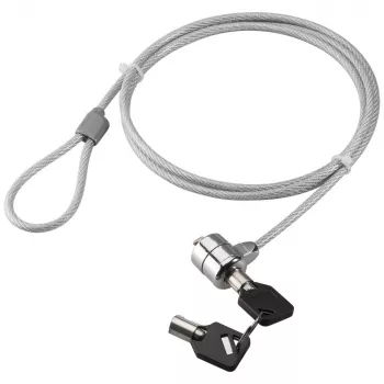 Techly IQ-LOK-08-KT portatīvā datora drošības kabeļa slēdzene ar 1,4 m tērauda kabeli un divām atslēgām