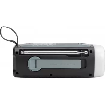 TechniSat pārnēsājamais avārijas radio ar DAB+/FM, Bluetooth, saules paneli, rokas kloķi, power bank funkciju, LED lukturīti, melns (0000/2933)