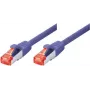 TECLINE Cat 6 S-STP PIMF tīkla kabelis, violets, 0,5 m, ar slaidu lieces aizsardzību 71500V