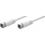TECLINE Wentronic Goobay SAT savienojuma kabelis, 100% ekranēts, balts, 7,5 m - F-plug uz F-plug (50740)