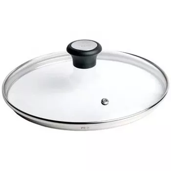 Tefal stikla vāks Ø30cm – rūdīta stikla vāks ar tvaika atveri, nerūsējošā tērauda maliņa, mazgājams trauku mašīnā