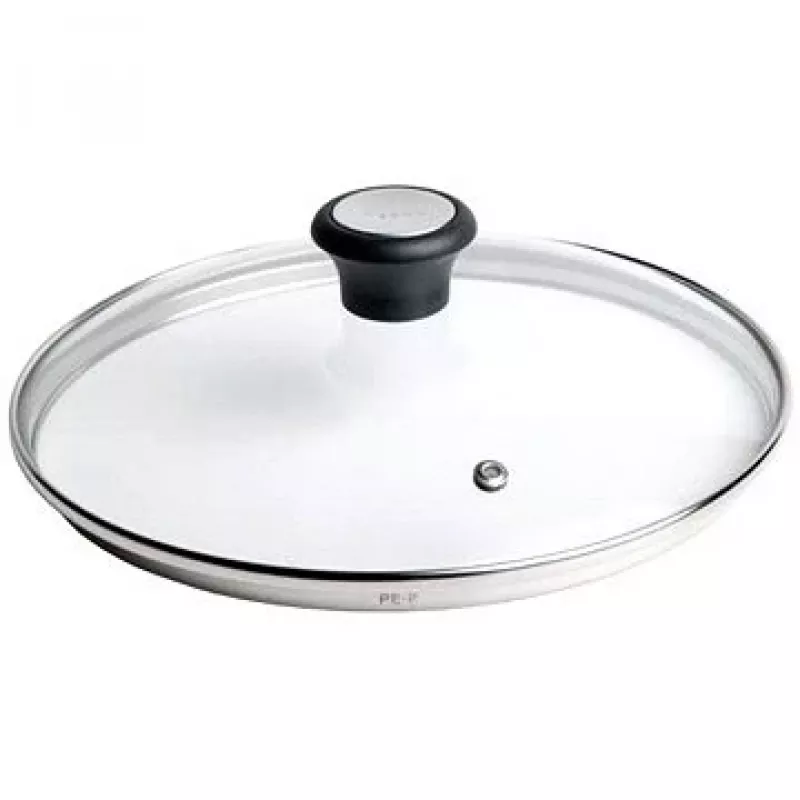 Tefal stikla vāks Ø30cm – rūdīta stikla vāks ar tvaika atveri, nerūsējošā tērauda maliņa, mazgājams trauku mašīnā