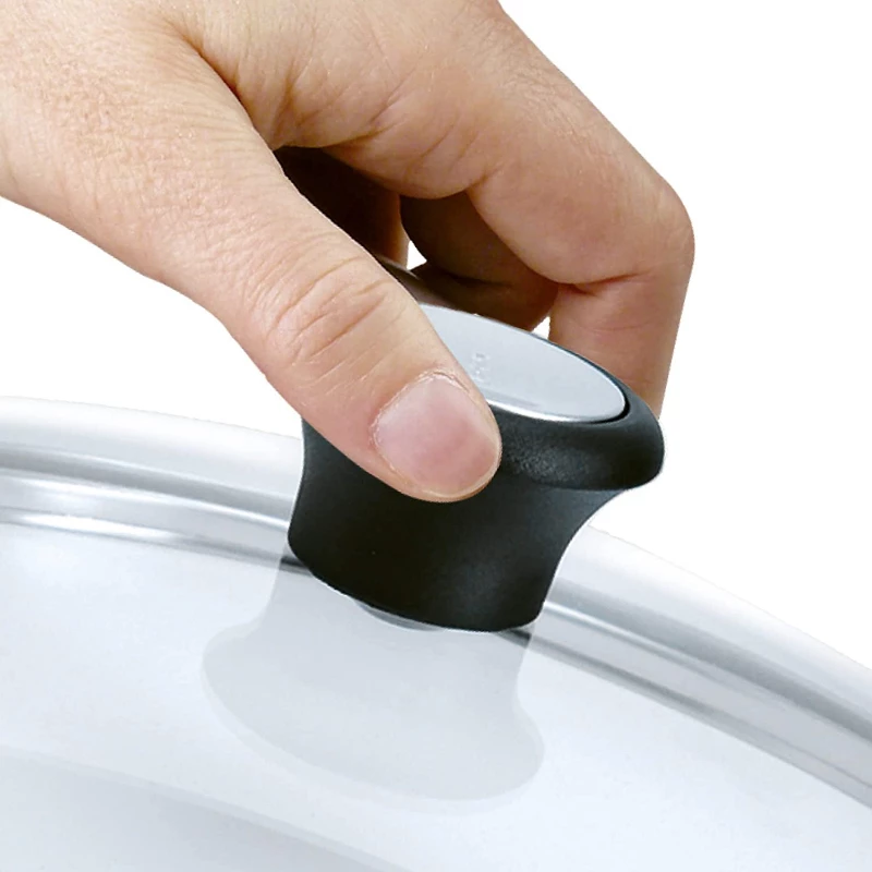 Tefal stikla vāks Ø30cm – rūdīta stikla vāks ar tvaika atveri, nerūsējošā tērauda maliņa, mazgājams trauku mašīnā