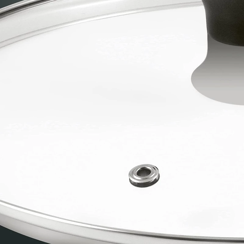 Tefal stikla vāks Ø30cm – rūdīta stikla vāks ar tvaika atveri, nerūsējošā tērauda maliņa, mazgājams trauku mašīnā