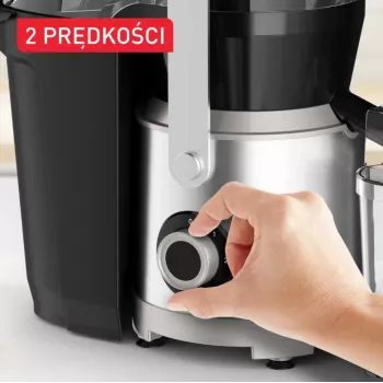 Tefal ZE660D10 Centrifugālā sulu spiede 800 W Melna/Sudraba