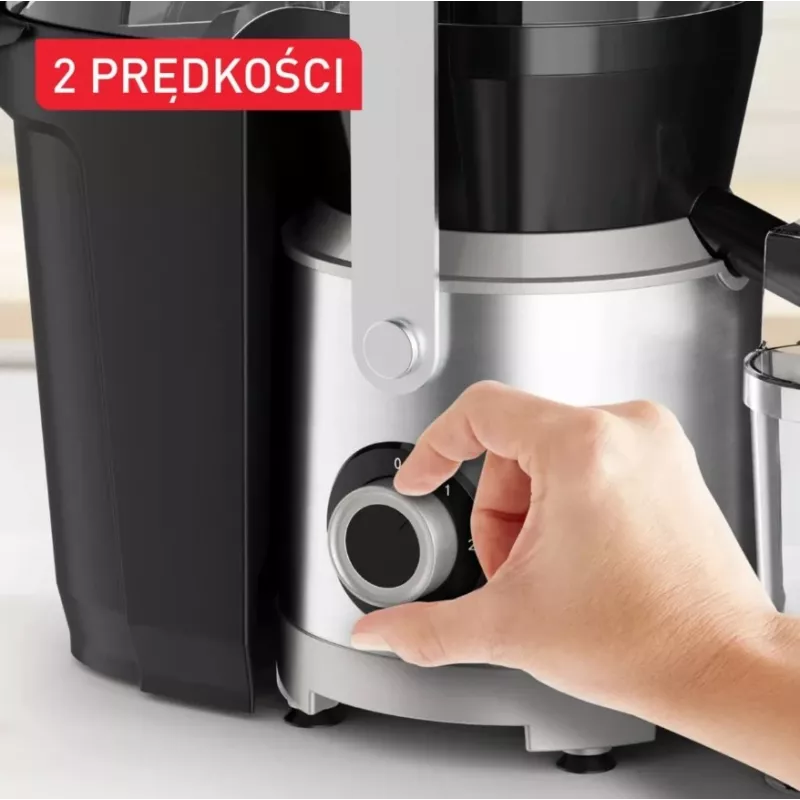 Tefal ZE660D10 Centrifugālā sulu spiede 800 W Melna/Sudraba