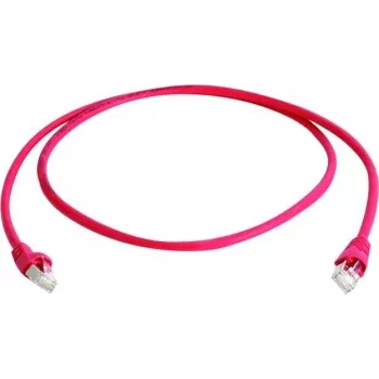 Telegärtner 100008775 RJ45 tīkla kabelis CAT 5e F/UTP 5,0 m sarkans, liesmu aizturošs ar lieces aizsardzības uzmavu