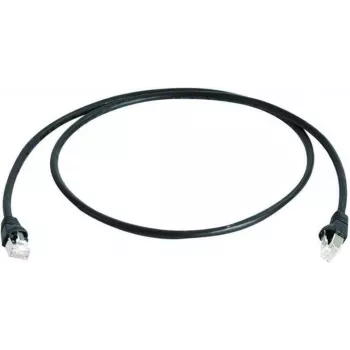 Telegärtner 100008948 CAT 5e F/UTP RJ45 tīkla kabelis, 7,5 m, melns, liesmas aizturošs, ar lieces aizsardzību