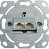 Telegärtner AMJ45 8/8 UP/0 RJ45 kontaktligzda, 2 porti, Cat.6A, ekranēta, tīri balta J00020A0388