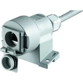Telegärtner AMJ45 Category 6A RJ45 ligzda, taisna, 8P8C, gaiši pelēka, IP67