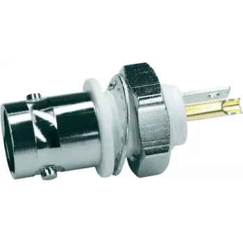 Telegärtner BNC panel montāžas ligzda, izolēta 50 Ohm, balta izolācijas flange, Z01 - 1 gabals (J01001A0043)
