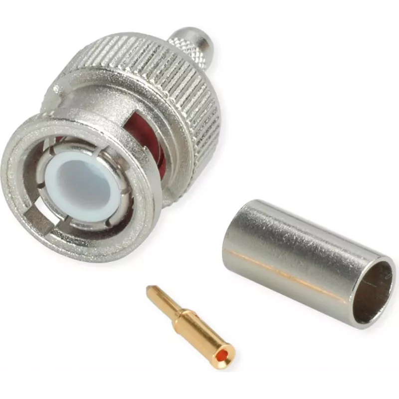 Telegärtner BNC krimp savienotājs G01 50 Ohm, krimp/krimp, profesionāls, A0205, priekš RG-58 C/U, Belden YR23092, UG-1785/U, 5 gab.