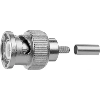 Telegärtner BNC krimp savienotājs G01 50 Ohm, krimp/krimp, profesionāls, A0205, priekš RG-58 C/U, Belden YR23092, UG-1785/U, 5 gab.