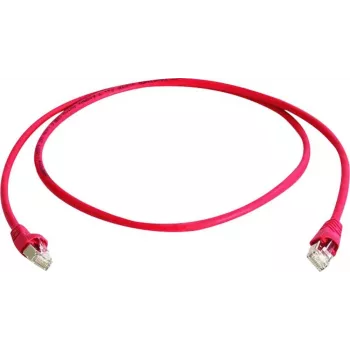 Telegärtner CAT 6A S/FTP krosēšanas patch kabelis, RJ45, 1 m, sarkans, LSZH L00000A0120