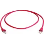 Telegärtner CAT 6A S/FTP krosēšanas patch kabelis, RJ45, 1 m, sarkans, LSZH L00000A0120